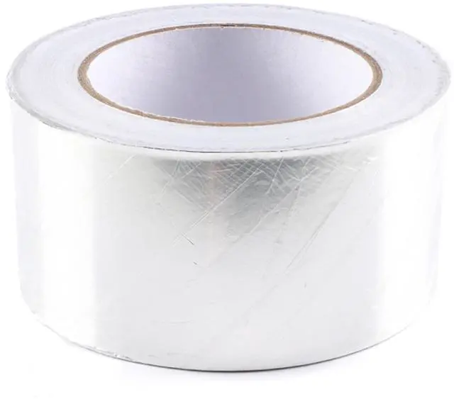 Main image of 2.4 inch x 130 Feet Aluminum Foil Duct Sealing Tape, 3.9 Mil, High-Temperature Heavy-Duty Silver HVAC Tape for Ductwork Dryer Vent