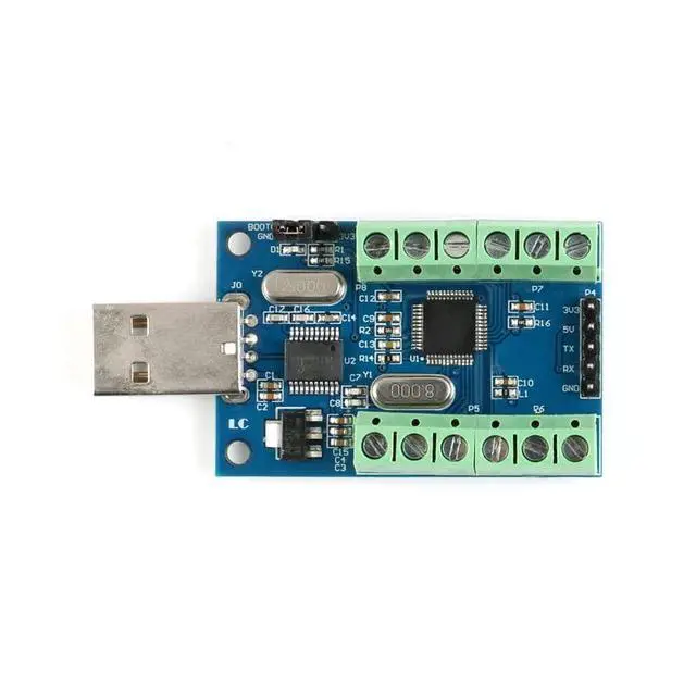 Alt view image 4 of 6 - 10-Channel ADC Data Acquisition Module 12Bit AD Sampling Module STM32F103C6T6 Analog Digital USB Interface STM32 UART Communication Analog Digital Module