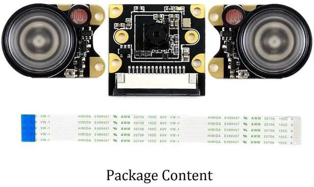 Alt view image 2 of 7 - Compatible with NVIDIA Jetson Nano Camera IMX219-77IR 8-Megapixels Infrared Night Vision IR Camera Module 3280 × 2464 Resolution with IMX219 Sensor Suit for AI Projects
