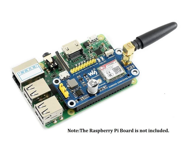 Alt view image 6 of 7 - GSM/GPRS/Bluetooth 3.0 HAT for Raspberry Pi 2B/3B/3B+/Zero/Zero W Based on SIM800C Support SMS Data Transfer ect
