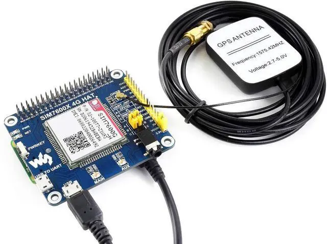 Alt view image 4 of 7 - 4G/3G/2G/GSM/GPRS/GNSS HAT Module for Raspberry Pi /4B/3B+3B/2B/Zero/Zero W/Zero WH/Jetson Nano Based on SIM7600G-H Support LTE CAT4 up to 150Mbps for Downlink Data Transfer,the Global Version