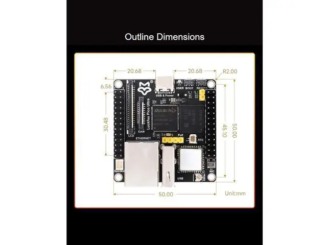 Alt view image 5 of 7 - Luckfox Pico Ultra Micro W PoE Kit RV1106 Linux Development Board,Integrates ARM Cortex-A7/RISC-V MCU/NPU/ISP Processors,Onboard WiFi 6 and Bluetooth Module,Reserved PoE Module Header