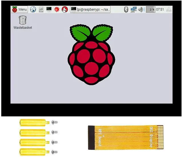 Main image of Compatible with Raspberry Pi Touchscreen 5inch DSI LCD Touch Screen 800×480 Resolution TFT LCD Display Monitor for Raspberry Pi Model 4B/3B+/3A+/3B/2B/B+/A+,CM3/3+