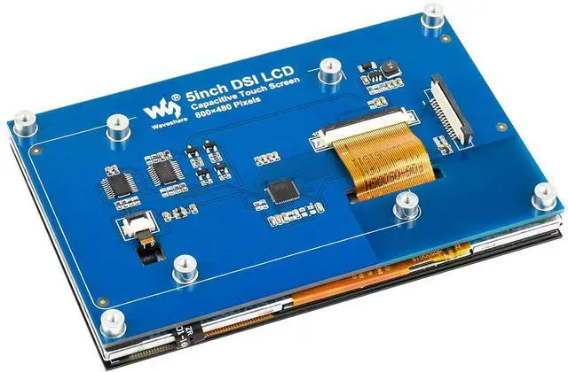Alt view image 7 of 7 - Compatible with Raspberry Pi Touchscreen 5inch DSI LCD Touch Screen 800×480 Resolution TFT LCD Display Monitor for Raspberry Pi Model 4B/3B+/3A+/3B/2B/B+/A+,CM3/3+