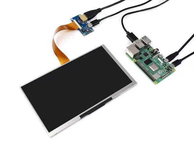 Alt view image 7 of 7 - 1024 × 600 Resolution 7inch IPS Display Integrated Thin and Light Screen for Raspberry Pi,Jetson Nano,Windows PC,Support Windows/Linux/Android System,170° Wide Viewing Angle