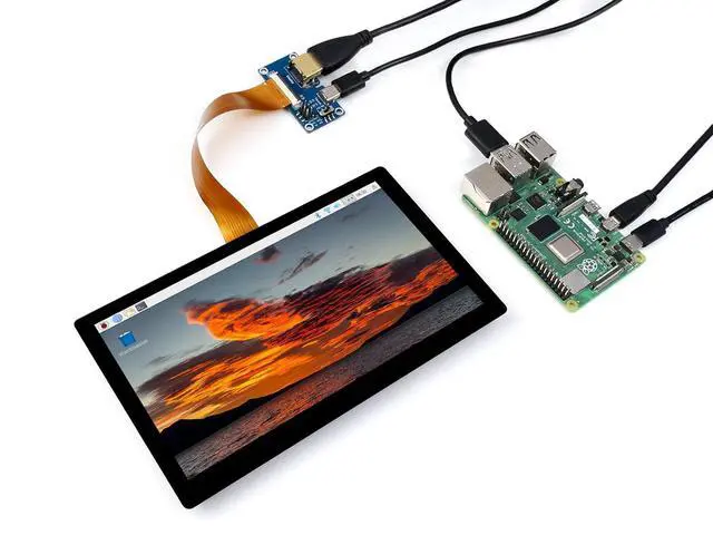 Alt view image 7 of 7 - 1024 × 600 Resolution 7inch IPS Display Integrated Thin and Light Touch Screen for Raspberry Pi,Jetson Nano,Windows PC,Support Windows/Linux/Android System,170° Wide Viewing Angle
