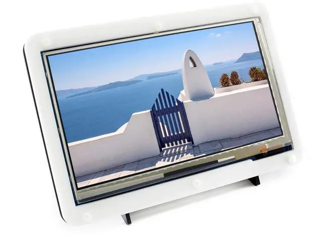 Main image of 7 inch IPS Capacitive Touch Screen Display 1024×600 Hardware Resolution HDMI LCD C Monitor with Bicolor Case for Raspberry Pi/BeagleBone Black/Banana Pi, Support Windows 10/8.1/8/7