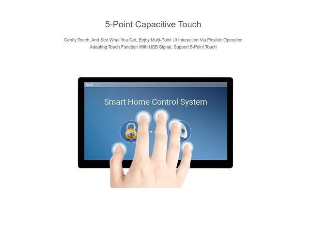 Alt view image 2 of 7 - 1024 × 600 Resolution 7inch IPS Display Integrated Thin and Light Touch Screen for Raspberry Pi,Jetson Nano,Windows PC,Support Windows/Linux/Android System,170° Wide Viewing Angle