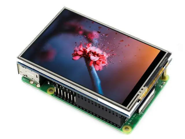 Alt view image 2 of 7 - 3.5 inch TFT Touch Screen (C) 480x320 Hardware Resolution LCD Display HDMI Module for Raspberry Pi 3/2/1 Model B B+ A+ Zero W, 125MHz High-Speed SPI (Refresh Rate up to 50Hz)