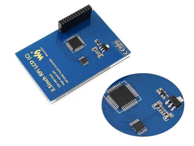 Alt view image 5 of 7 - 3.5 inch TFT Touch Screen (C) 480x320 Hardware Resolution LCD Display HDMI Module for Raspberry Pi 3/2/1 Model B B+ A+ Zero W, 125MHz High-Speed SPI (Refresh Rate up to 50Hz)