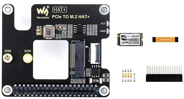 Main image of PCIe to M.2 Adapter Board for Raspberry Pi 5,with SK-NVME 2242 256G Solid State Drive,Support M.2 NVMe SSD 2230 2242,Supports Gen2 and Gen3 Modes
