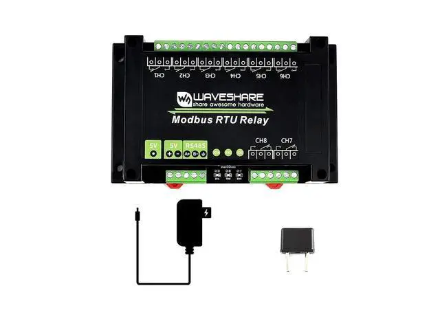 Main image of Industrial Modbus RTU 8 Channel Relay Module 5V with RS485 Interface Build-in Power Isolation, ADI Magnetical Isolation, TVS Diode Multi Isolation Protection Circuits
