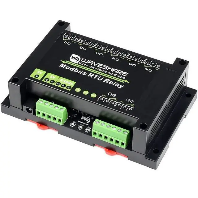 Alt view image 2 of 7 - Industrial Modbus RTU 8 Channel Relay Module 5V with RS485 Interface Build-in Power Isolation, ADI Magnetical Isolation, TVS Diode Multi Isolation Protection Circuits