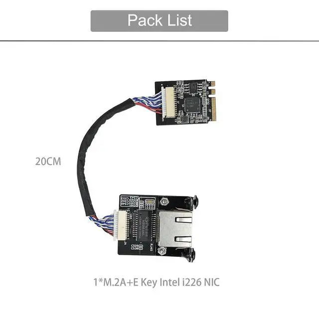 Alt view image 2 of 7 - M.2 A E Key to 2.5 Gigabit Ethernet,Support X1X86 SBC, Intel i226 2.5G Ethernet Server NIC, Interface Card10/100/1000/2500 Mbps RJ45 LAN, Support 2230
