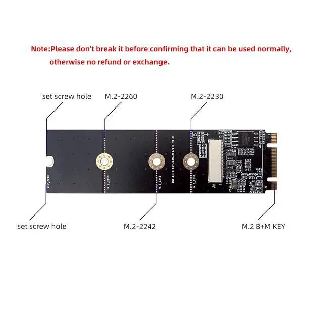 Alt view image 7 of 7 - M.2 A E Key to 2.5 Gigabit Ethernet,Support X1X86 SBC, Intel i226 2.5G Ethernet Server NIC, Interface Card10/100/1000/2500 Mbps RJ45 LAN, Support 2230