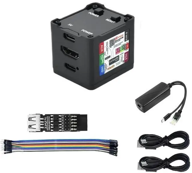 Main image of Sipeed NanoKVM Pi Mini Remote Control Operations Maintenance Server, 1TOPS NPU 1GHz C906 RISC-V Linux Single Board Computer, with 100M Network Connection (Full-Paket-Black Black)