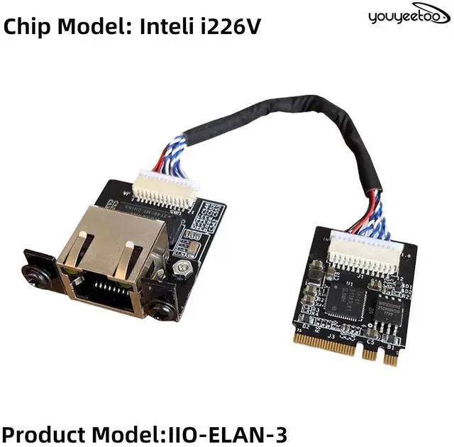Alt view image 7 of 7 - i226-V Gigabit 2.5G Ethernet Server NIC Card - M.2 Interface for Enhanced Network Speeds,Support X1 X86 SBC, 10/100/1000/2500 Mbps RJ45 LAN (M.2 B + M Key,30CM)