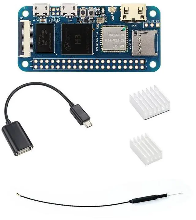 Main image of Banana pi M2 Zero Open Source Singal Board Computer, 512MB SDRAM Mini HDMI onboard WiFi (AP6212) & Bluetooth, Support Raspbian Android Armbian RetroPie Ubuntu (Heat Sink Set)