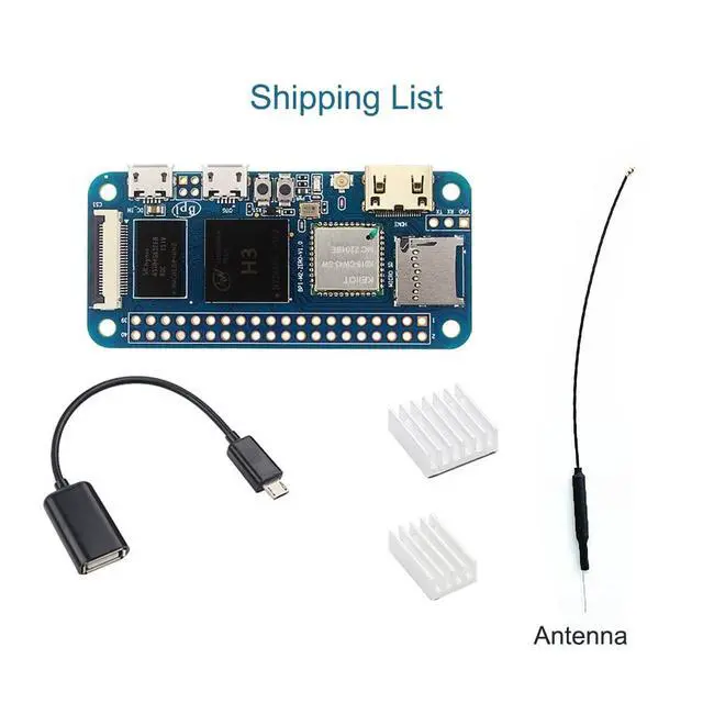 Alt view image 2 of 7 - Banana pi M2 Zero Open Source Singal Board Computer, 512MB SDRAM Mini HDMI onboard WiFi (AP6212) & Bluetooth, Support Raspbian Android Armbian RetroPie Ubuntu (Heat Sink Set)