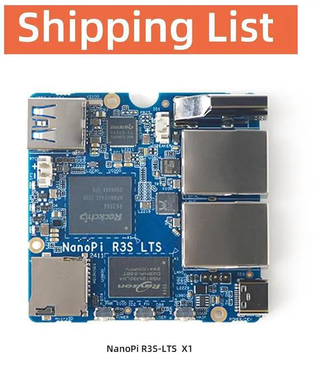 Alt view image 3 of 7 - NanoPi R3S-LTS RK3566 Dual GbE 2GB RAM 4K HD MI Output USB 3.0 - Perfect for Home Server/Network Storage/Soft Router (Single Board Kit,2GB RAM + 0GB eMMC)