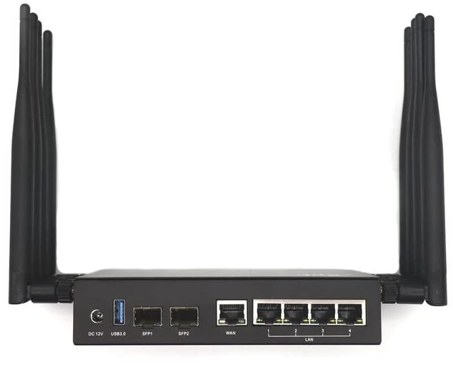 Alt view image 6 of 7 - Banana Pi BPI-R3 Metal Case, Iron,350g, SMA Hole, BPI-R3 Router Development Board case