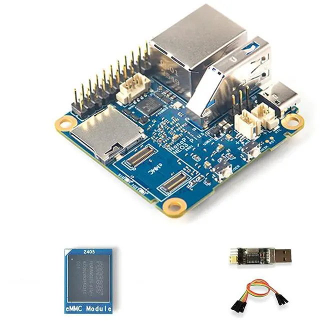 Main image of FriendlyElec NanoPi NEO3 Plus RK3528A Mini Router Single Board Computer, Gigabit Ethernet,USB 3.0, Support eMMC/OpenWrt for IoT NAS Smart Home (Bare Board,1 GB RAM,with 64GB eMMC)