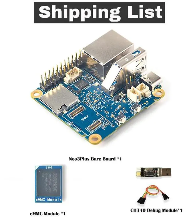 Alt view image 2 of 7 - FriendlyElec NanoPi NEO3 Plus RK3528A Mini Router Single Board Computer, Gigabit Ethernet,USB 3.0, Support eMMC/OpenWrt for IoT NAS Smart Home (Bare Board,1 GB RAM,with 64GB eMMC)