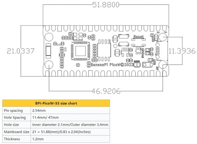 Alt view image 4 of 7 - youyeeto BPI-PicoW-S3 ESP32-S3 Board Dual-core WiFi & BLE AI Processor 8MB Flash 2MB SPRAM (only Board)