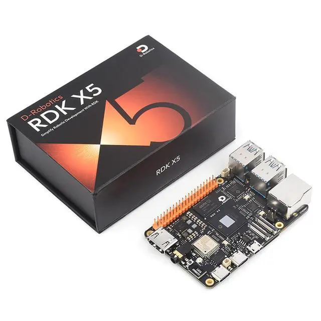 Alt view image 5 of 7 - D-Robotics RDK X5 Development Board - 10 Tops AI, 4GB/8GB RAM, Sunrise 5 Chip, Octa-core Cortex A55, MIPI DSI, HDMI, Wi-Fi 6, Bluetooth 5.4, Ready-to-Use (8GB RAM,6-MIC Array)