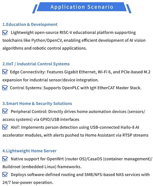 Alt view image 4 of 7 - StarFive VisionFive 2 Lite RISC-V JH7110S SOC Single Board Computer AIoT Smart Home Development Boards Supports OpenWrt CasaOS (4GB with WiFi,VisionFive 2 Lite)