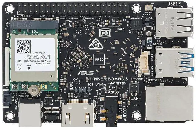 Main image of Tinker Board 3/3S, 2GB/4GB LPDDR4X RAM, RK3566, 1TOPS NPU, Credit-Card Sized SBC (Tinker Board 3S,4GB RAM)