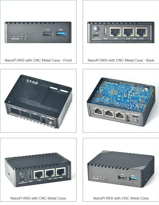 Alt view image 5 of 5 - Nanopi R6S Metal case (Not Include R6S Development Board)
