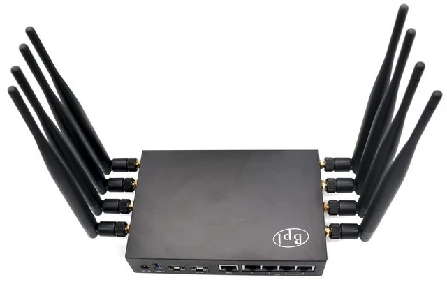 Alt view image 5 of 7 - Banana Pi BPI-R3 Metal Case, Iron,350g, SMA Hole, BPI-R3 Router Development Board case