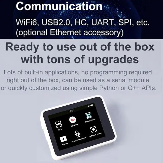 Alt view image 4 of 7 - Sipeed MaixCAM Pro AI Development Board, Equipped with a RISC-V 1TOPS NPU and a Vision Camera, enables the Rapid Deployment of AI Vision and Auditory Applications. (SD Card Kit)