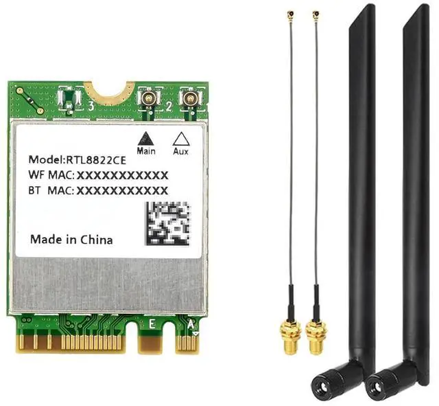 Main image of RTL8822CE WiFi Module - AW-CB375NF Dual-Band Wireless Network Adapter with Bluetooth 5.0 - Support /nanopi/bananapi SBC (with 2X Glue Stick ANT)