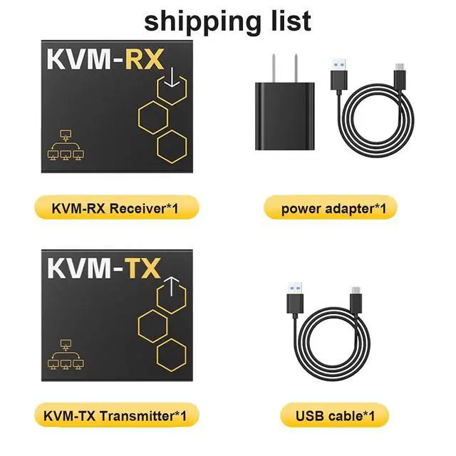Alt view image 2 of 7 - HD-MI KVM Extender Over Cat5e/Cat6, 1 Transmitter to Multiple Receivers, USB Keyboard Mouse Control, IR Remote, 150m Transmission Distance,Support HDMI 1.4b HDCP 1.4 (KVM-RX+TX)