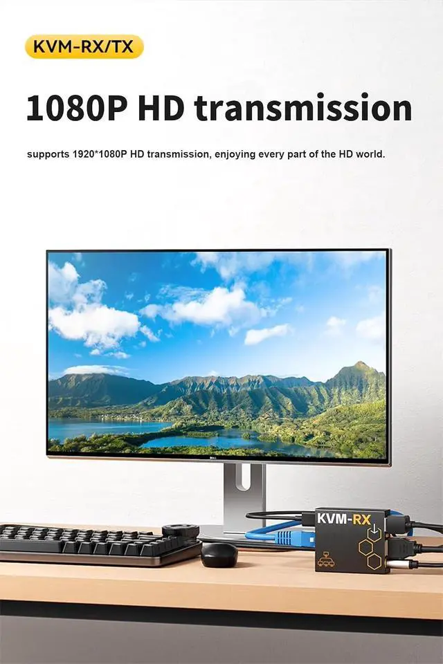 Alt view image 6 of 7 - HD-MI KVM Extender Over Cat5e/Cat6, 1 Transmitter to Multiple Receivers, USB Keyboard Mouse Control, IR Remote, 150m Transmission Distance,Support HDMI 1.4b HDCP 1.4 (KVM-RX Receiver)