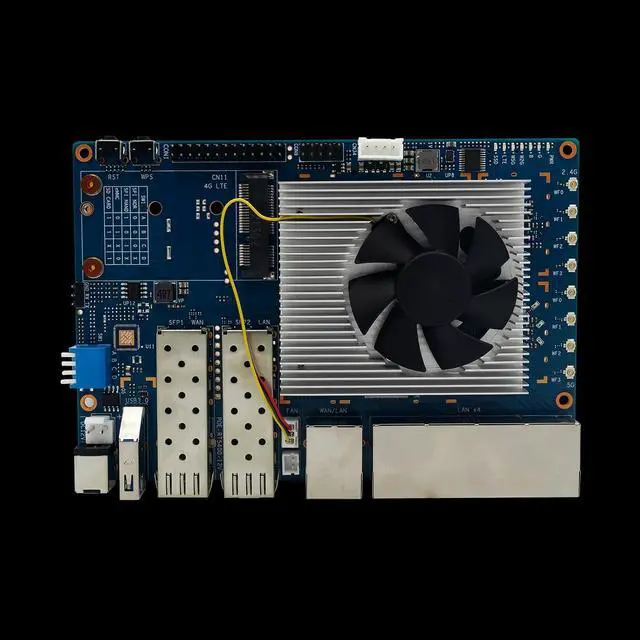 Alt view image 4 of 7 - Barebone Cooling Radiator and Fan Set Designed for BPI-R3 Single Board Computer(Integrated Heatsink and Fan Design)
