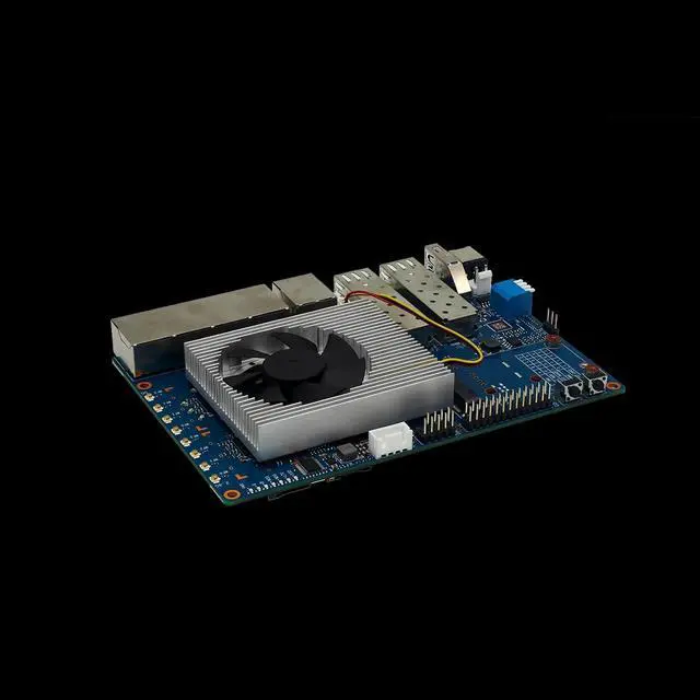 Alt view image 6 of 7 - Barebone Cooling Radiator and Fan Set Designed for BPI-R3 Single Board Computer(Integrated Heatsink and Fan Design)