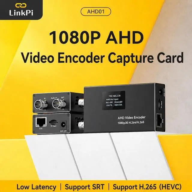 Alt view image 2 of 7 - LinkPi AHD01 AHD Video Encoder 1080P(with DIN Rail Clip + Hot Shoe Adapter)
