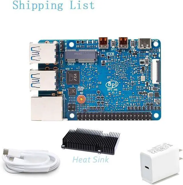 Alt view image 2 of 5 - Banana Pi BPI-M6 Synaptics VideoSmart VS680 Edge Computing SoC AI Processor 4GB LPDDR4 16GB EMMC Credit-Card Size Single Board Computer for DLA Smart-Home Devices Pi 4B Alternative
