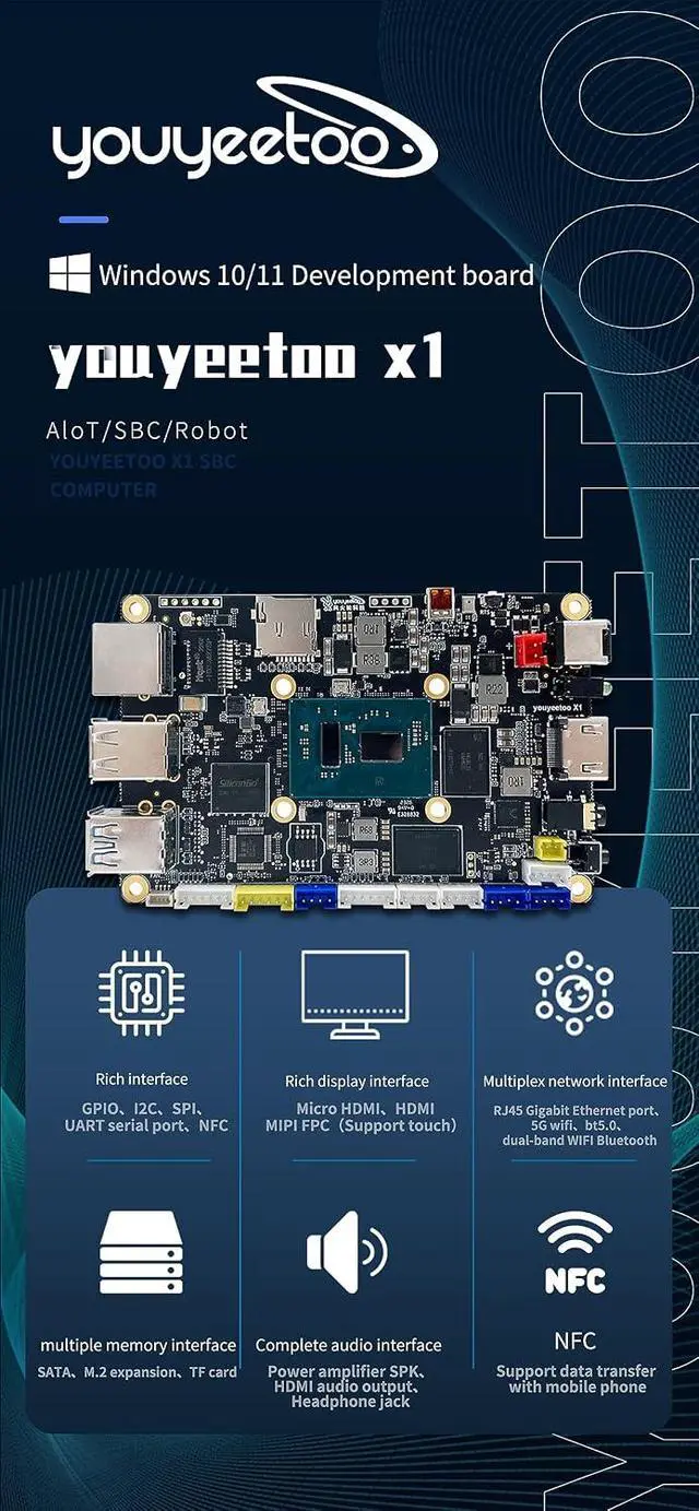Alt view image 4 of 7 - X1 (4+0GB) N5105 Single Board Computer with Customised Metal case