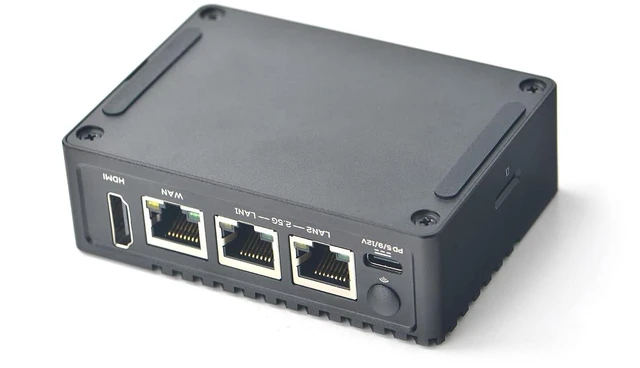 Alt view image 2 of 7 - Metal Case for Nanopi R5S Openwrt Router Single Board Computer