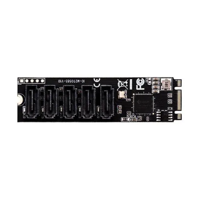 Alt view image 3 of 6 - M.2 B+M Key Adapter Card Non-RAID SATA III 6GB/s for X1 X86 SBC Desktop PC Support SSD and HDD JMB585 Chipset