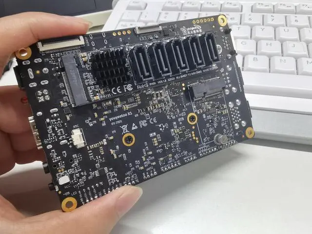 Alt view image 2 of 6 - M.2 B+M Key Adapter Card Non-RAID SATA III 6GB/s for X1 X86 SBC Desktop PC Support SSD and HDD JMB585 Chipset