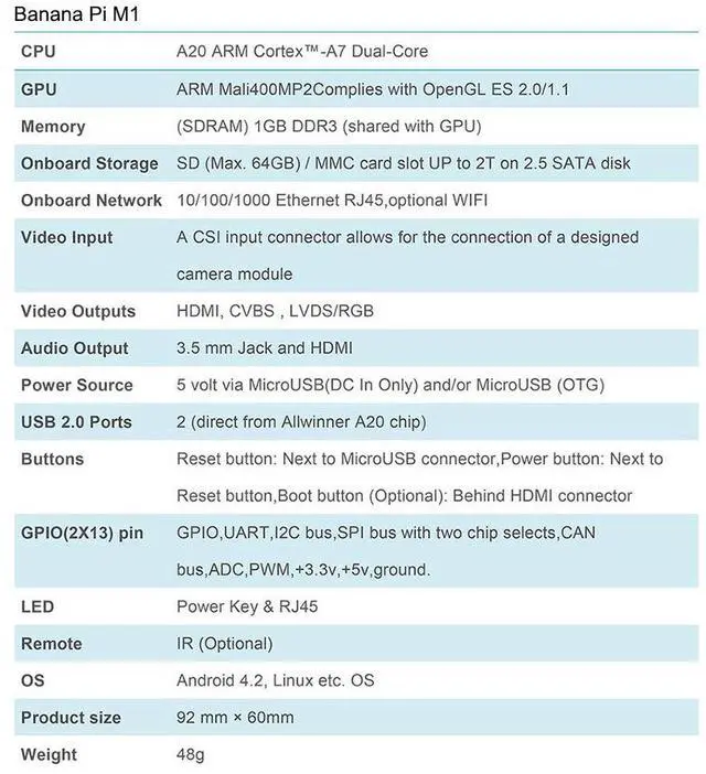 Alt view image 3 of 7 - Banana Pi BPI-M1 Allwinner A20 Support Freebsd, pfsense, OpenWRT Single Board Computer