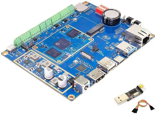 Main image of Banana Pi BPI-F4 Industrial Control Board, Powered by Sunplus SP7350, 4GB LPDDR4, 32GB eMMC, 4.6TOPS NPU AI Solution for Robotics and Smart Devices (Standard Kit)