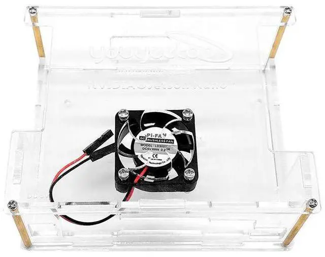 Main image of Jetson Nano Developer kit Acrylic Case Box Transparent Shell Enclosure with Cooling Fan