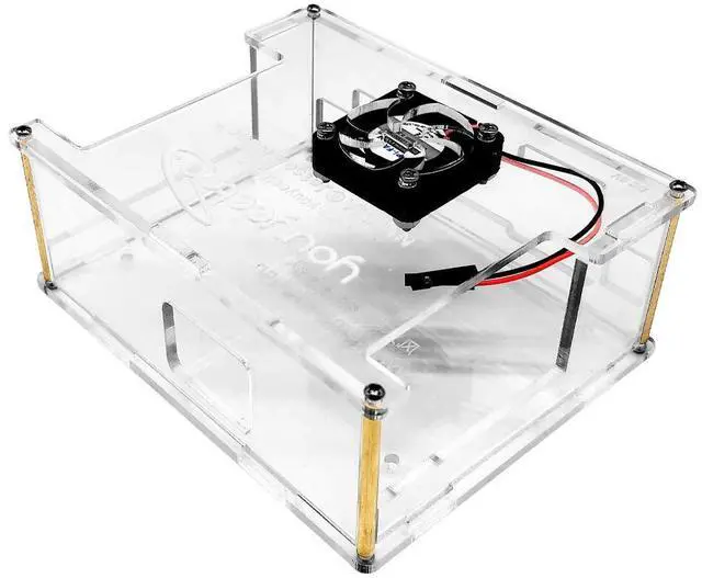 Alt view image 3 of 4 - Jetson Nano Developer kit Acrylic Case Box Transparent Shell Enclosure with Cooling Fan