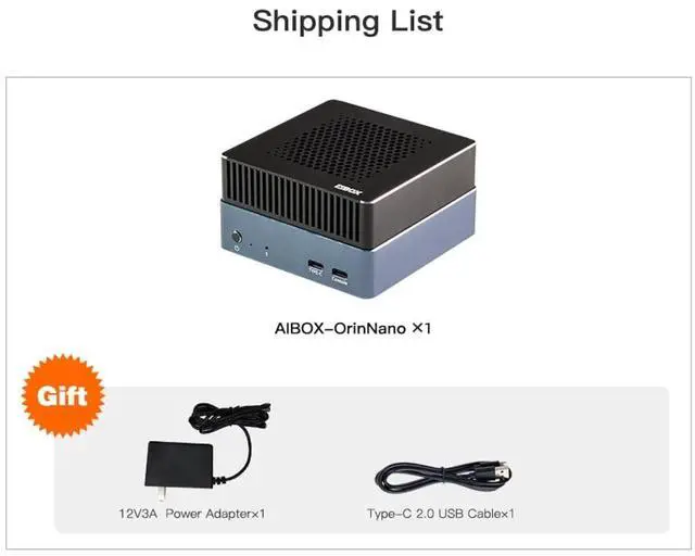 Alt view image 2 of 7 - AIBOX-Orin Nano 40TOPS AI Big Model of Edge Computing Jetson Orin Nano Module, Hexa-core 64-bit ARM Cortex-A78AE V8.2 Processor, Support LLaMa2 ChatGLM Qwen, AIGC Stable DiffusionV1.5